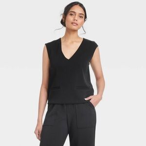 A New Day Women's Black Sleeveless Tank Top.